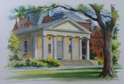 Watercolor Painting of Miller Chapel, Princeton Seminary