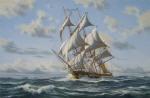 Oil Painting of the USS Constitution