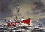 Watercolor Painting of the Lightship Barnegat