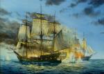 Watercolor Painting of the Privateer Rattlesnake