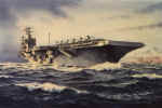 Watercolor Painting Aircraft Carrrier USS George Washington