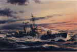 Watercolor Painting USS John Paul Jones