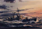 Watercolor Painting USS John Paul Jones