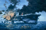 Watercolor Painting of the USS St. Lo (CVE63)