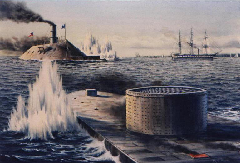 Monitor and Merrimac - Watercolor Painting by Richard Moore