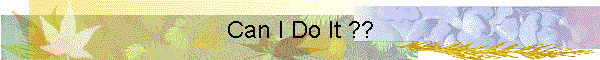 Can I Do It ??