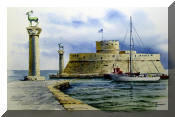 Harbor Entrance, Rhodes Greece